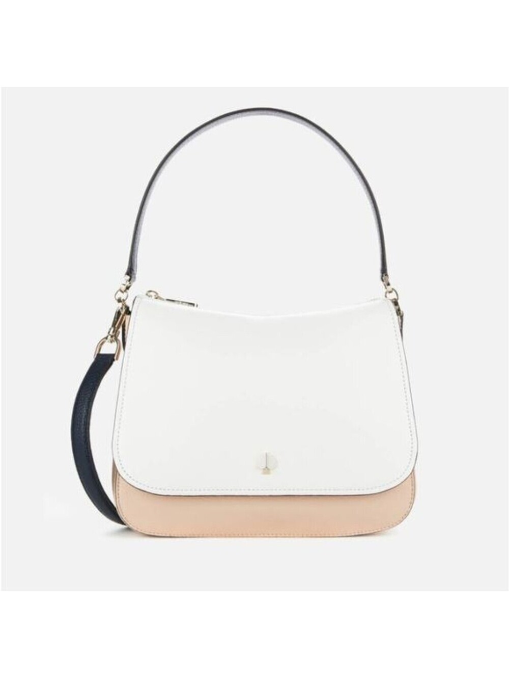Kate Spade NY 249638 Crossbody Womens Leather HandBag Pnk Ivory Navy Multi Sz M